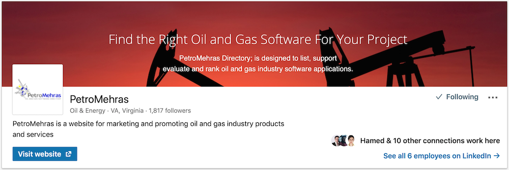 PetroMehras LinkedIn Page